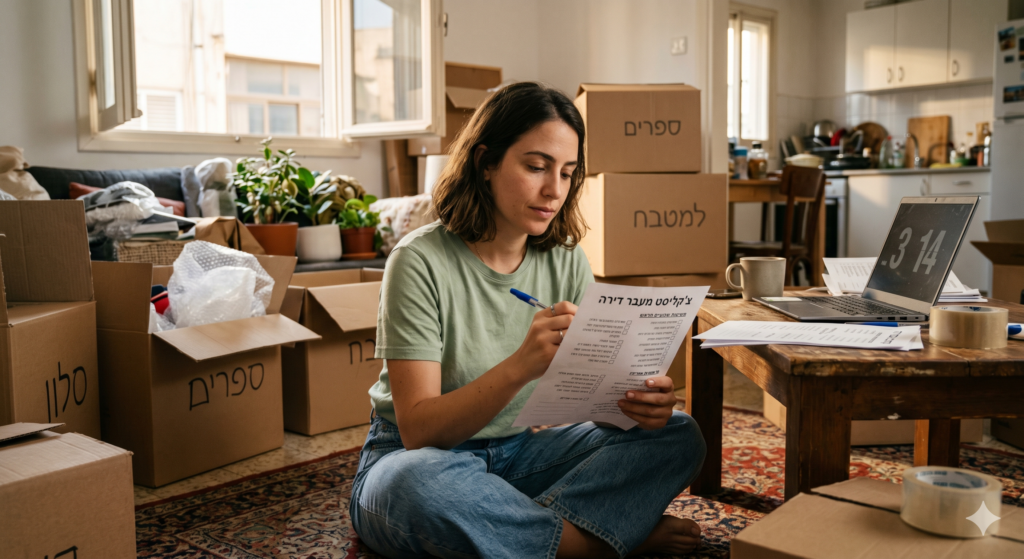 מעבר דירה – צ'קליסט מלא לפני, במהלך ואחרי